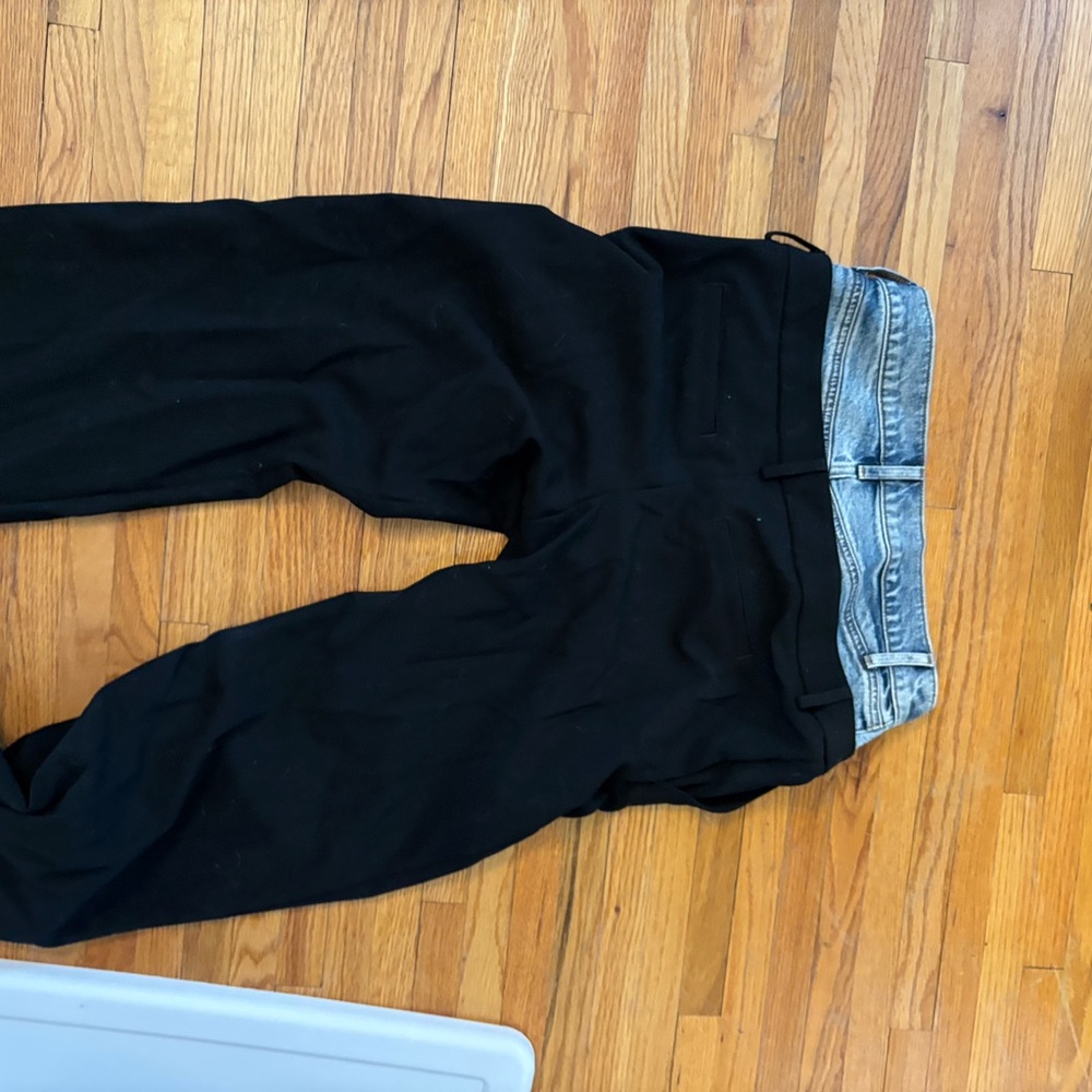 Express Black and Denim Women's Overalls - Picture 4 of 4